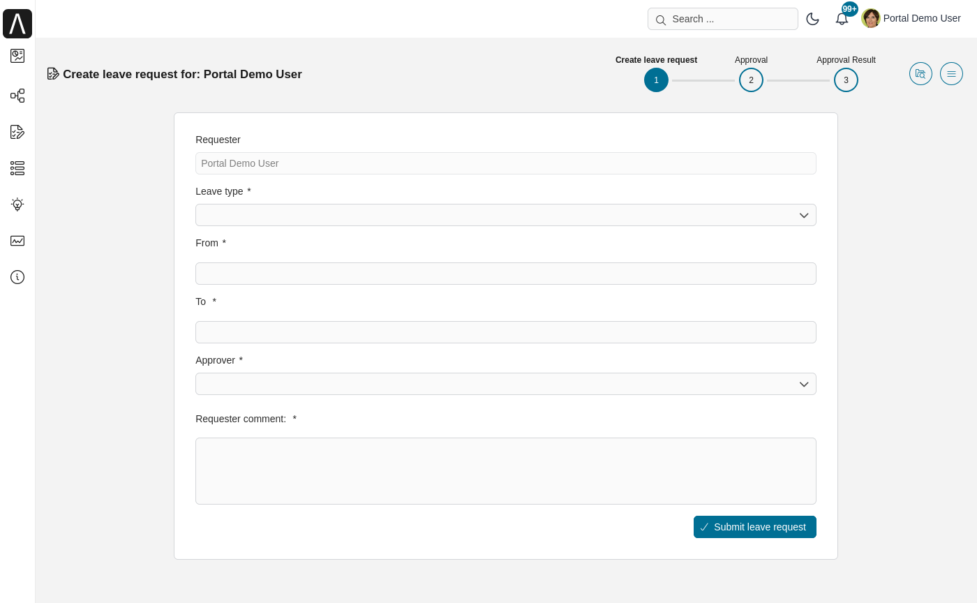 Portal examples: Create leave request example