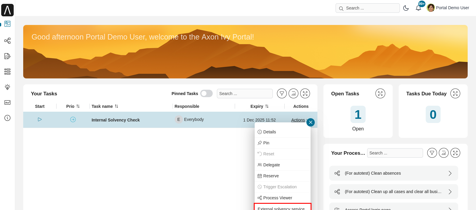 Portal examples: Lending case map - external solvency service