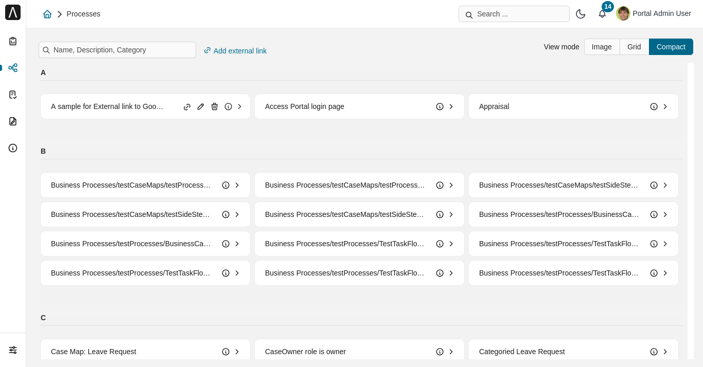 Full Process List — Portal Guide dev documentation